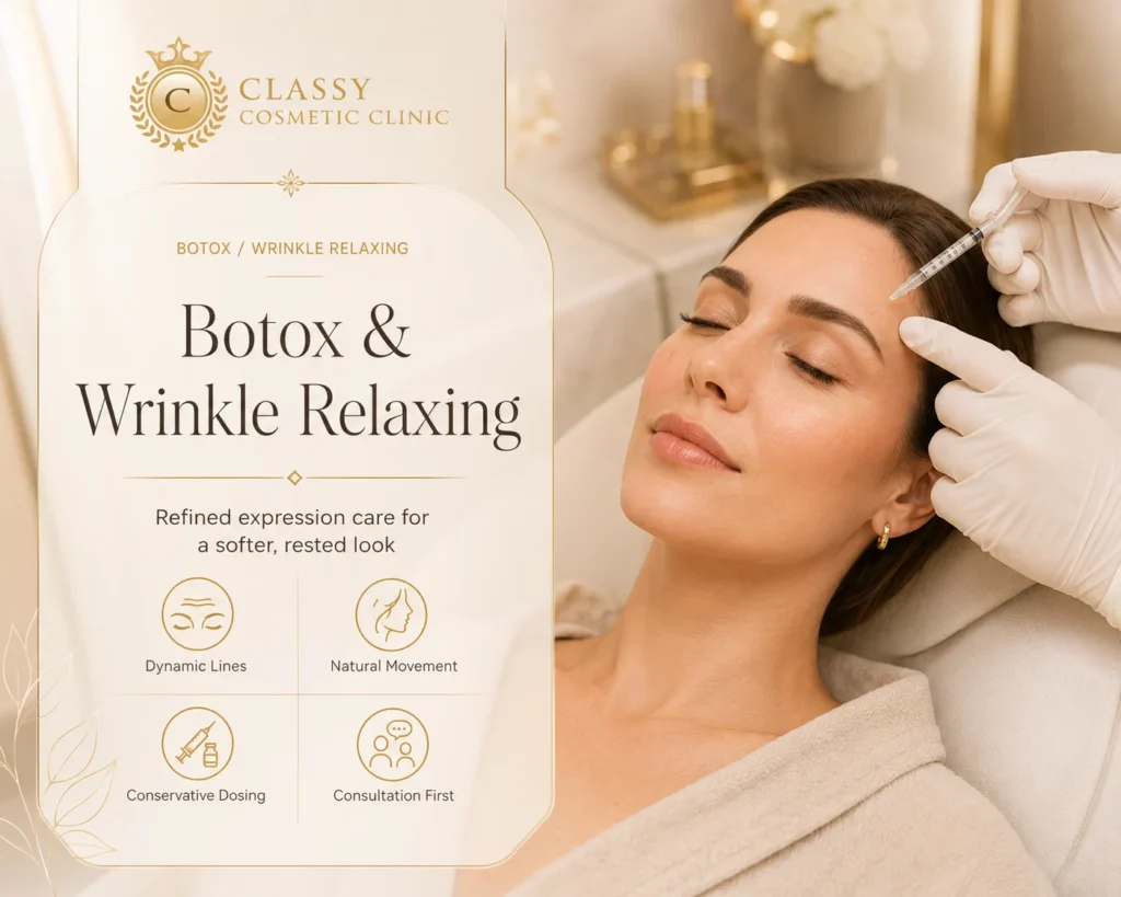 Botox consultation at Classy Cosmetic Clinic for expression lines in Thornhill and Newmarket