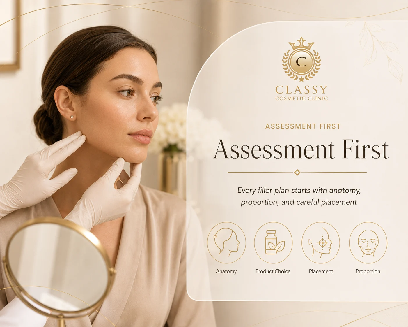 Natural-looking dermal filler planning at Classy Cosmetic Clinic in Thornhill and Newmarket