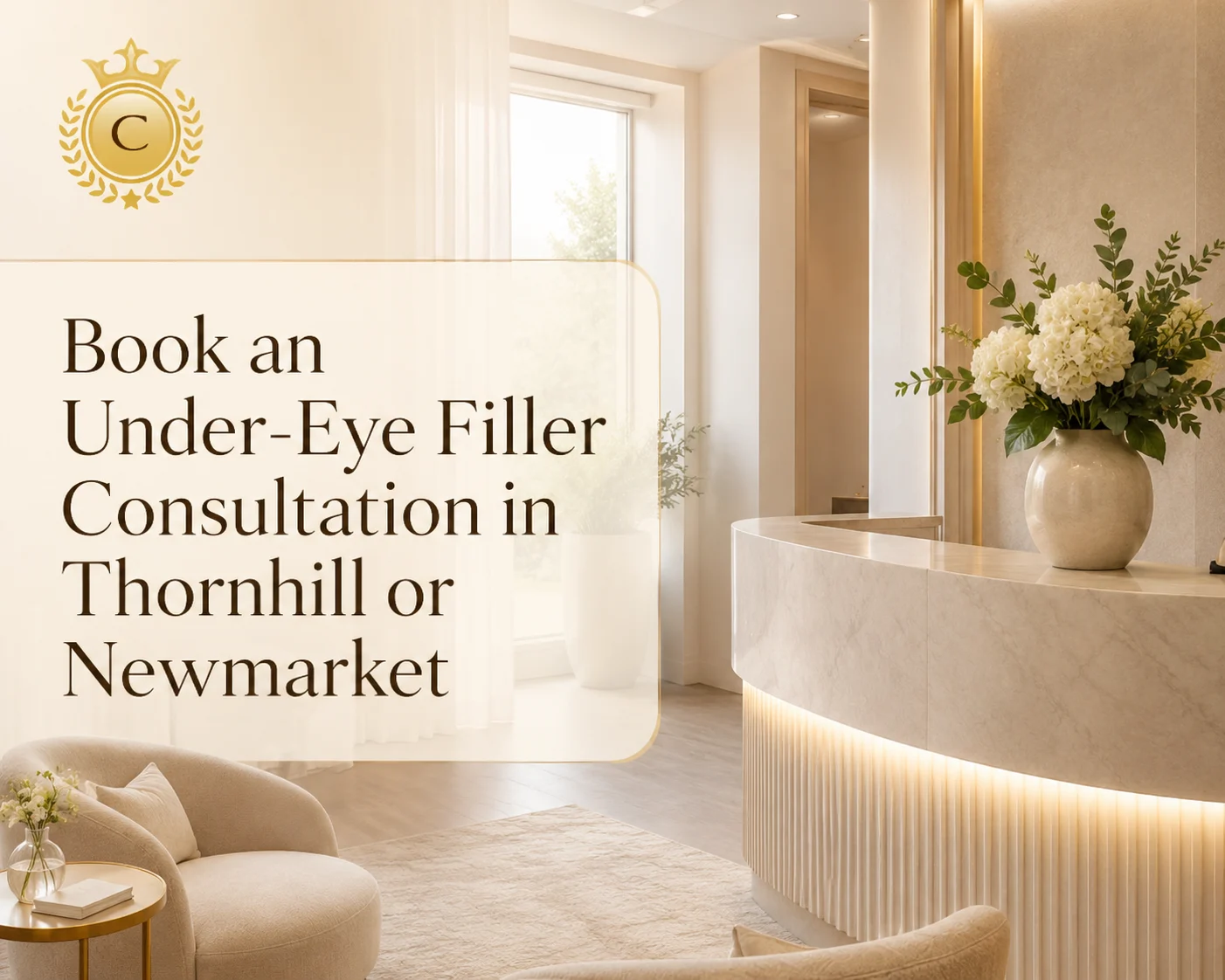 Book an under-eye filler consultation in Thornhill or Newmarket at Classy Cosmetic Clinic in a luxury clinic setting
