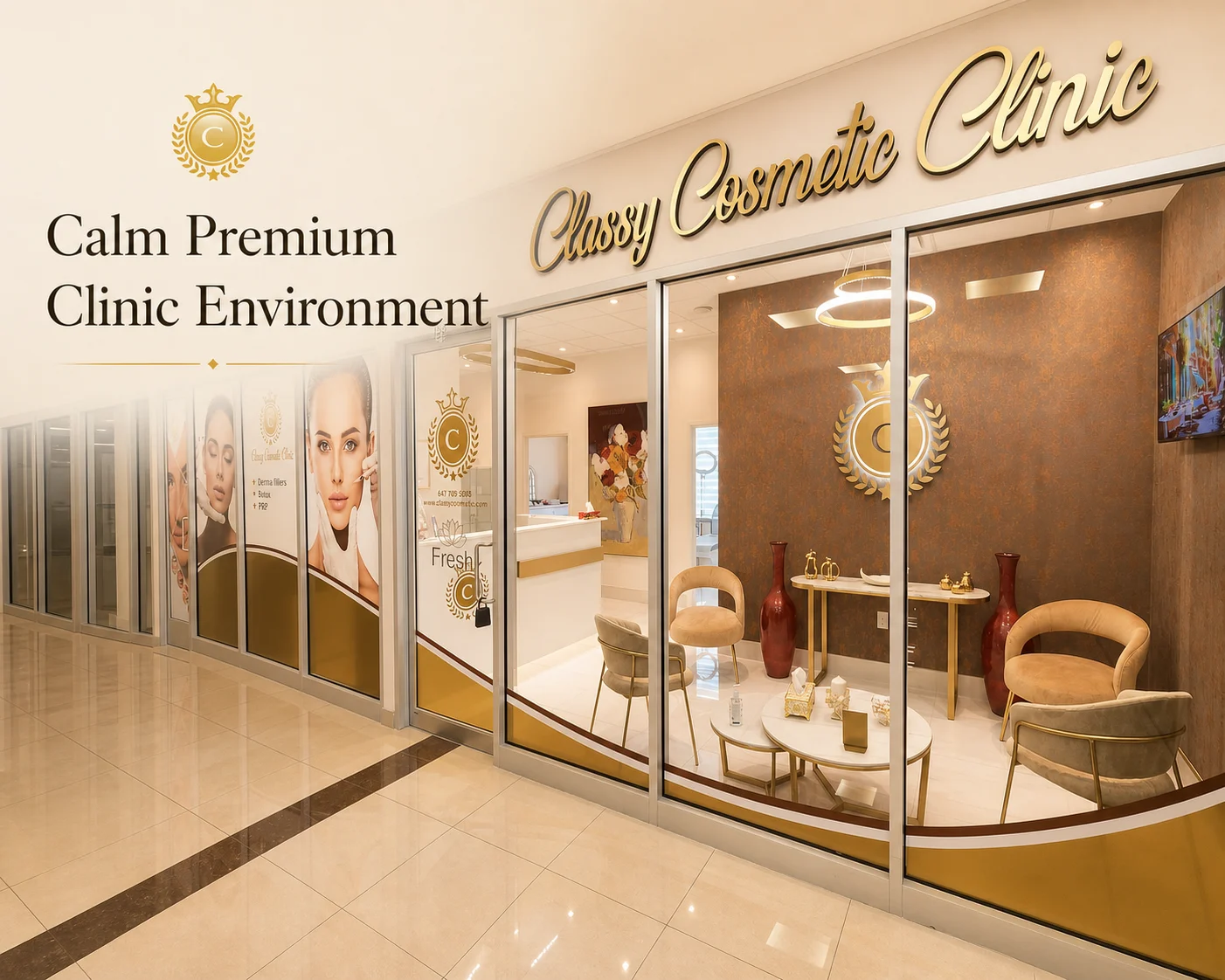 Calm premium aesthetic clinic environment in Thornhill and Newmarket