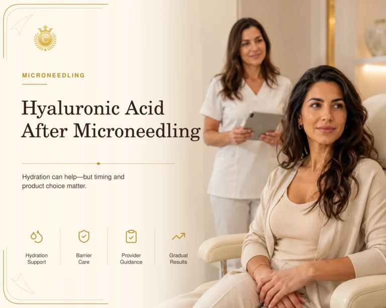 Hyaluronic acid after microneedling consultation at Classy Cosmetic Clinic