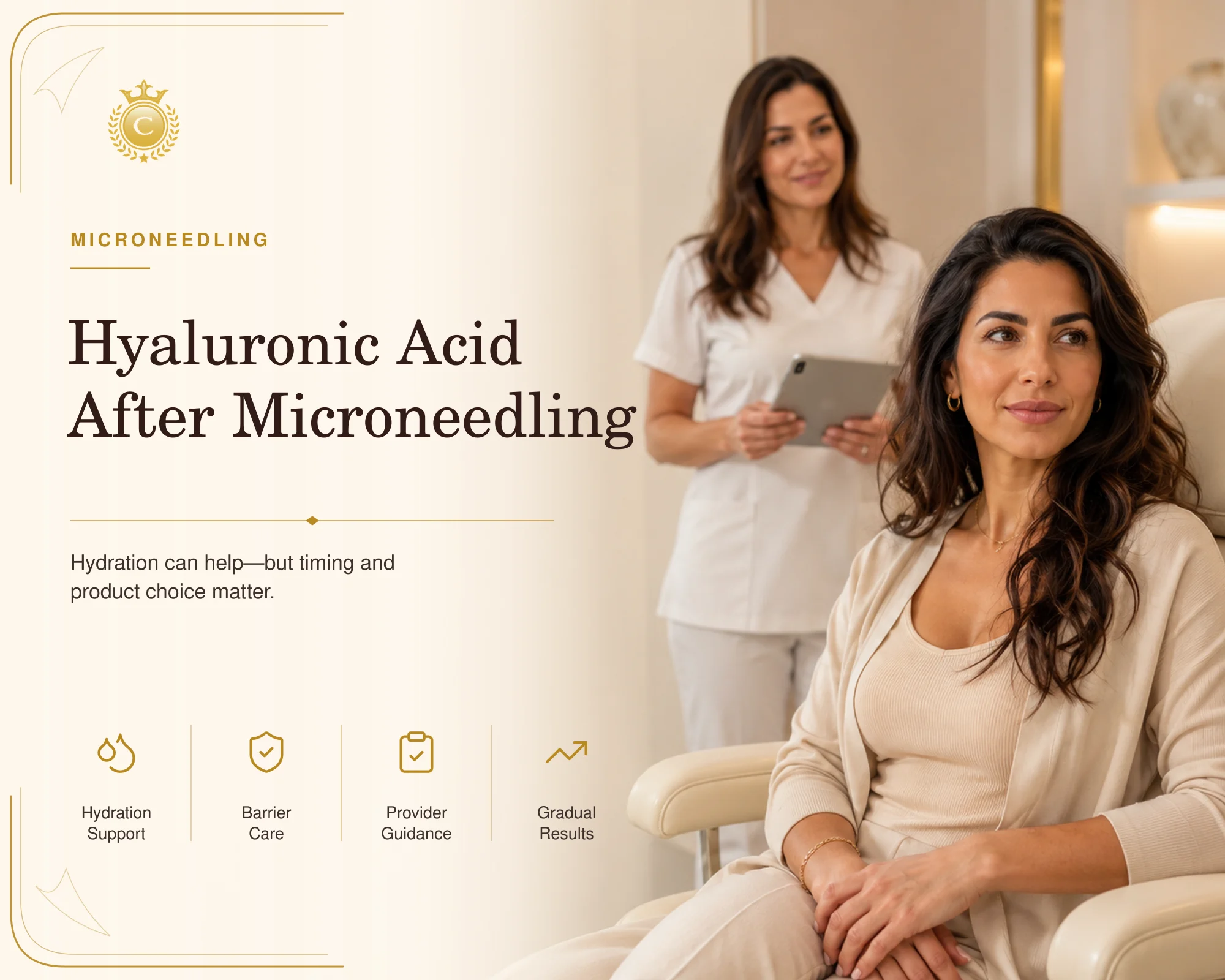 Hyaluronic acid after microneedling consultation at Classy Cosmetic Clinic